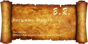 Bergauer Rudolf névjegykártya